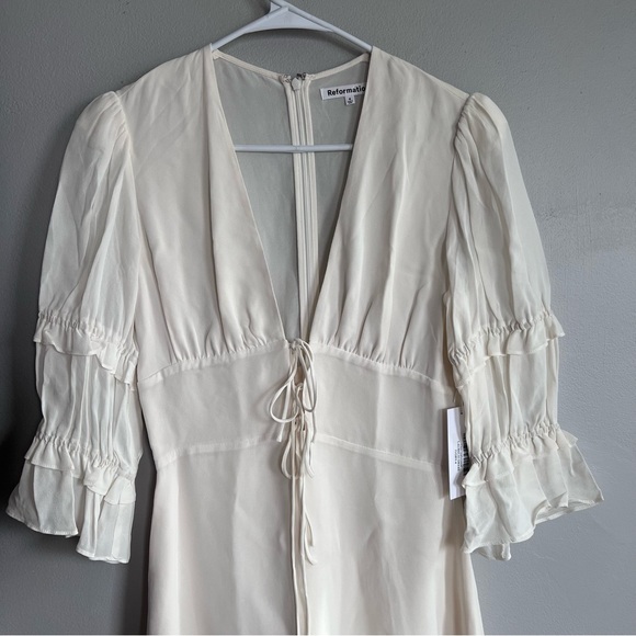 NWT Reformation Laurelei Dress Ivory White Bridal Wedding 4 - Picture 5 of 9